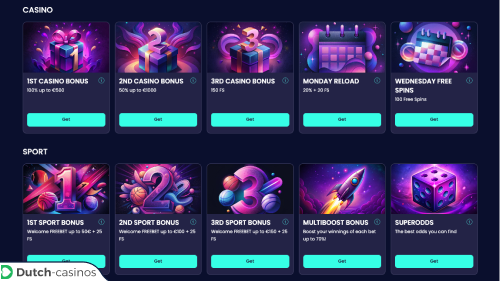 Booms.bet Casino bonus code
