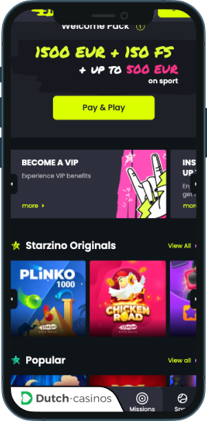 Starzino Casino mobiele app
