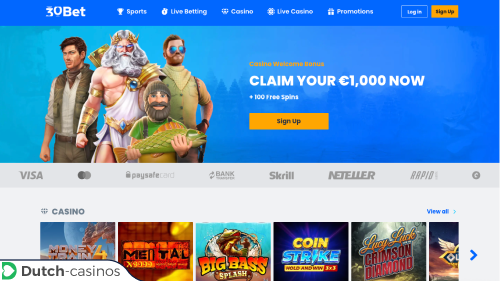 30Bet Casino kort overzicht