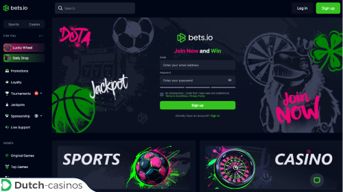 Bets.io Casino kort overzicht