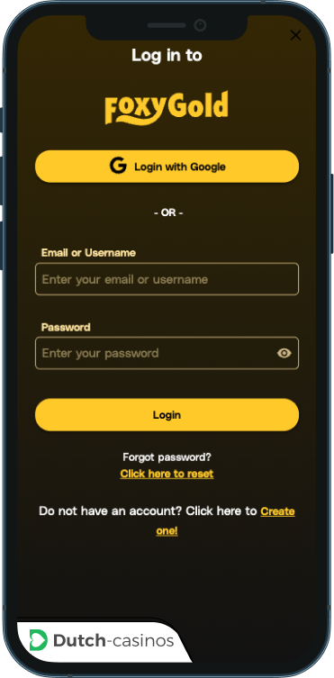 FoxyGold Casino inloggen