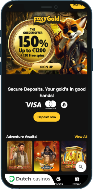 FoxyGold Casino mobiele app