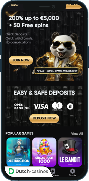 Golden Panda Casino mobiele app
