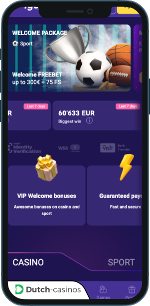 IgoBet Casino mobiele app