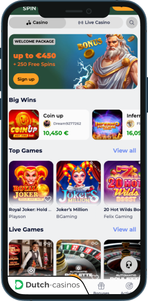 NomaSpin Casino mobiele app