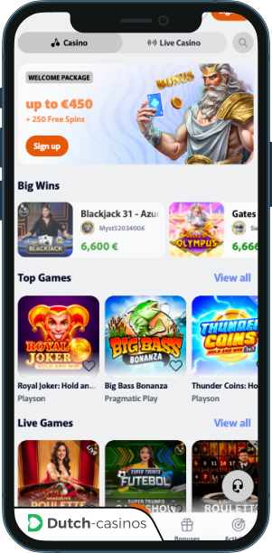 Wbetz Casino mobiele app
