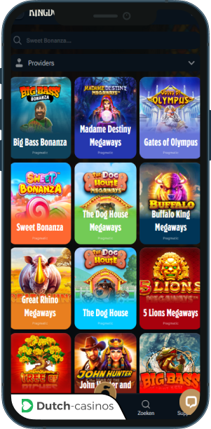 Kingdom Casino mobiele app