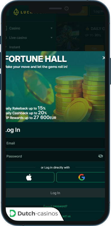 Luckygem Casino inloggen
