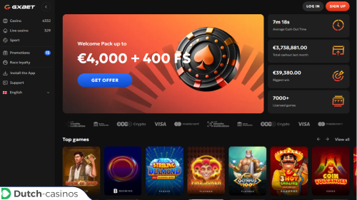 GXBet Casino breve revisão