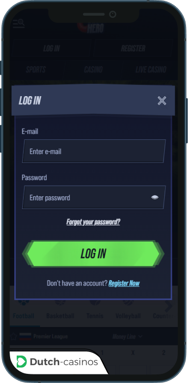 Vegashero inloggen