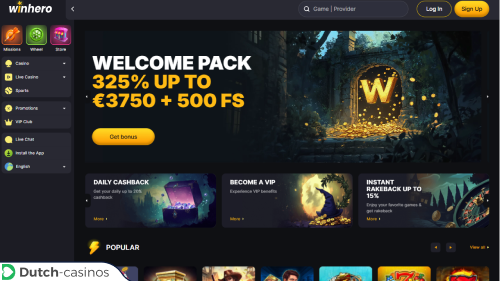 WinHero Casino breve revisão