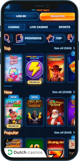 Dudespin mobiele app