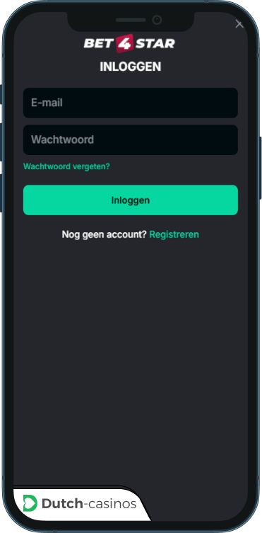 Bet4star inloggen