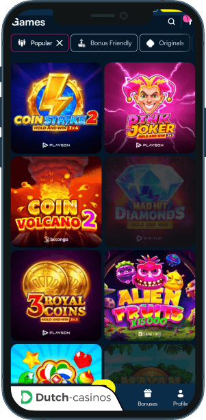Aureonplay mobiele app