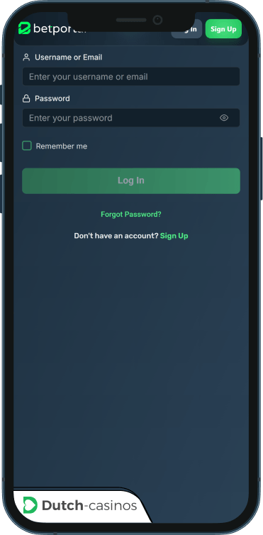 Betportal inloggen